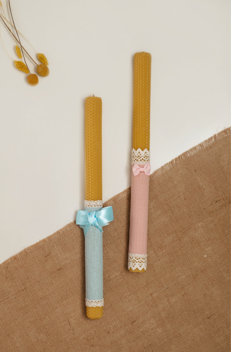 Bougies baptême "Aristée"